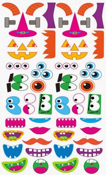 Лица монстриков для поделок