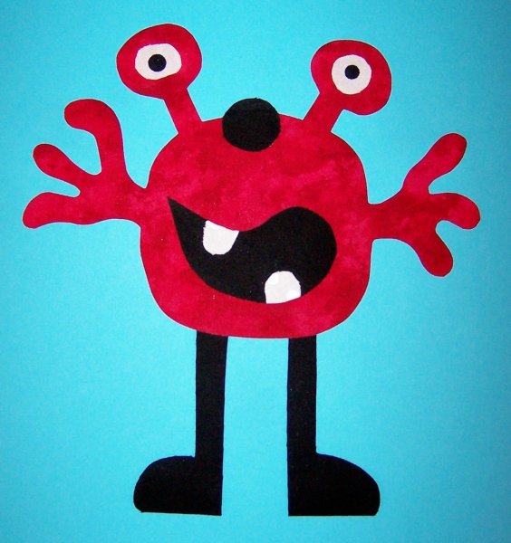 Монстры аппликация для детей