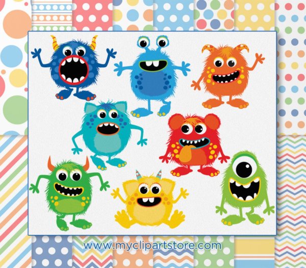 3 Класс аппликация монстрик