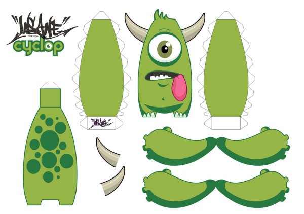 Поделка монстрик из бумаги