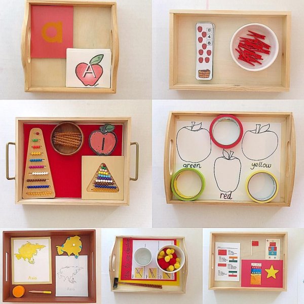 Пособия Монтессори для детей