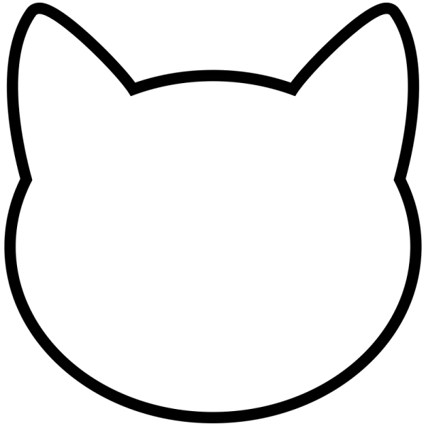 Трафарет головы кота для вырезания