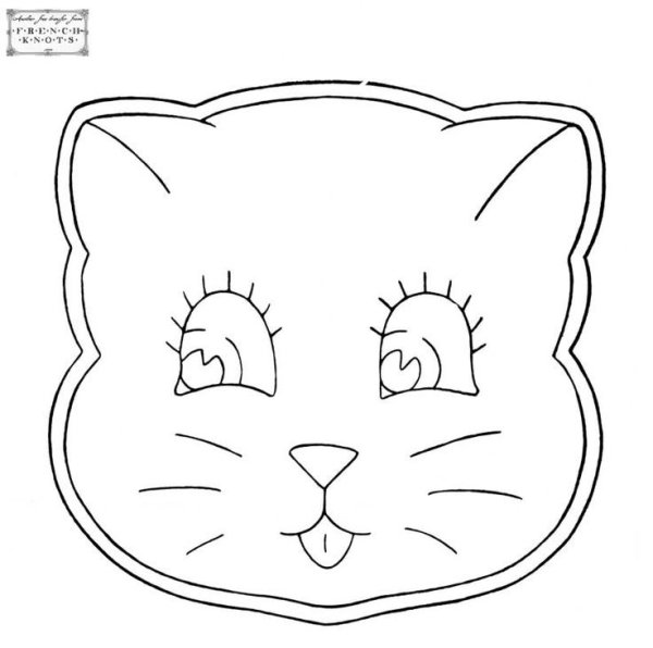 Мордочка котенка для аппликации