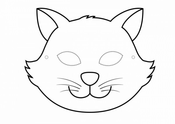 Трафареты масок животных