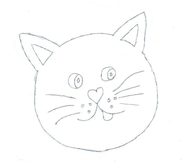 Кошачьи мордочки для аппликации