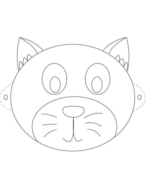 Трафареты масок животных
