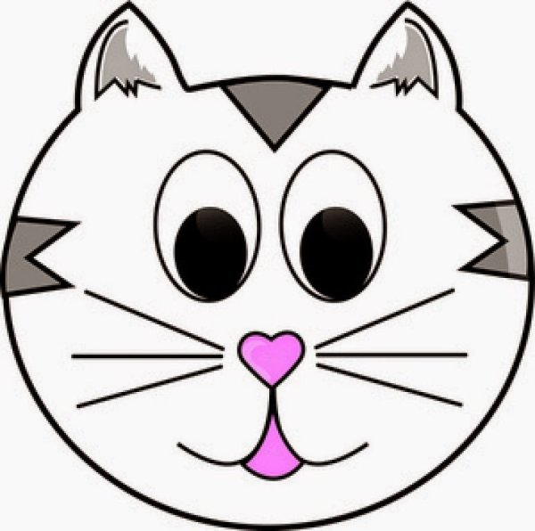 Морда кота трафарет