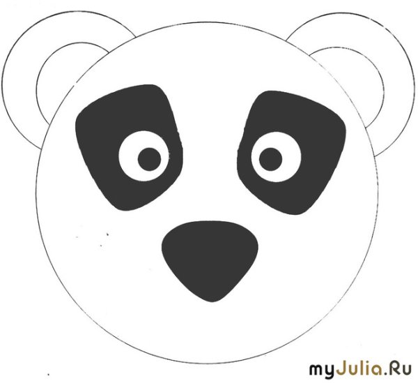Аппликация мордочка панды