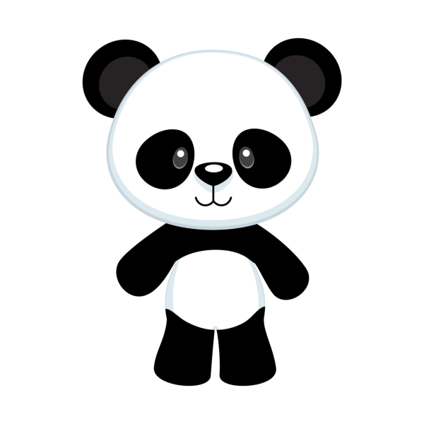 Трафарет панды из фетра