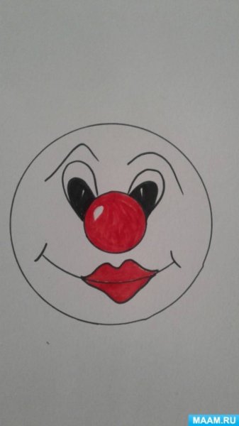 Лицо клоуна для аппликации