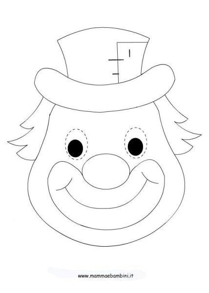 Клоун шаблоны для аппликации