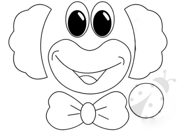 Лицо клоуна для поделок