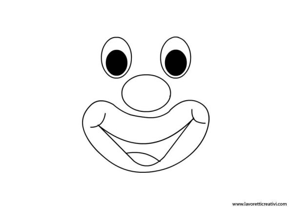 Мордочка клоуна для аппликации