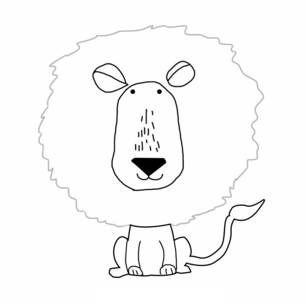 Лев шаблон для аппликации