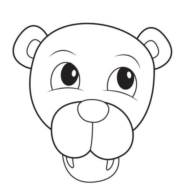 Морда Льва для аппликации из листьев