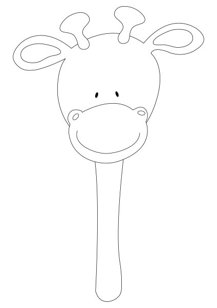 Трафарет жирафа для аппликации