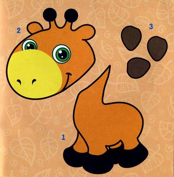 Аппликация жирафа