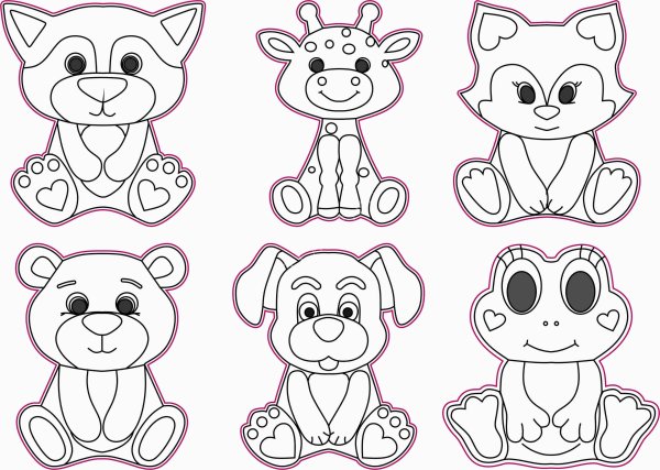 Трафареты животных для детей