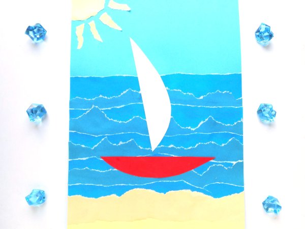 Объемная аппликация. Кораблик