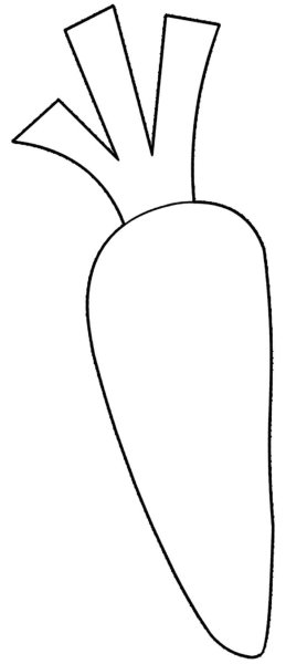 Морковь шаблон для аппликации