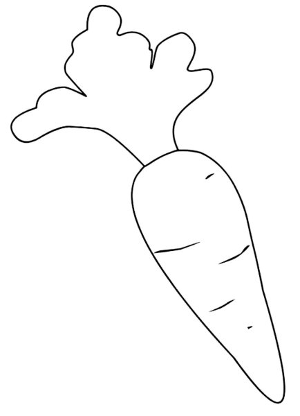 Морковь раскраска для детей