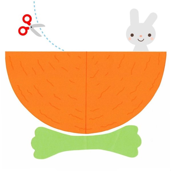 Морковь из бумаги объемная