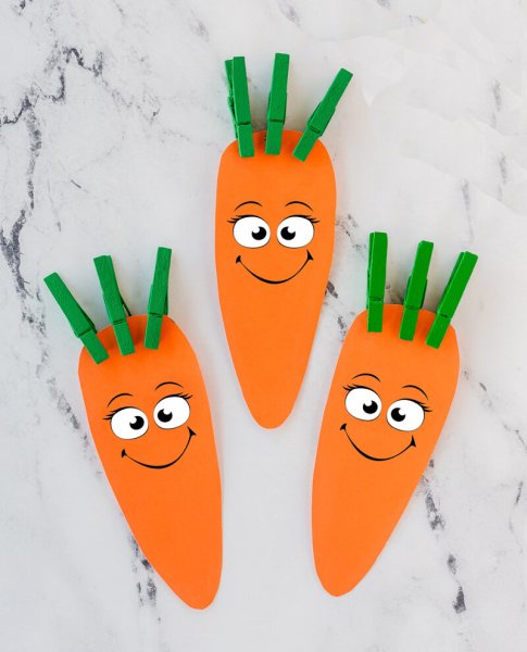 Поделка морковка из картона