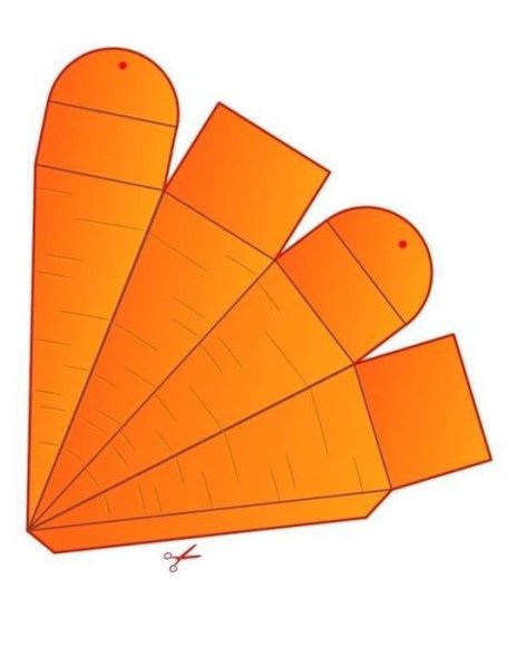 Морковь из бумаги