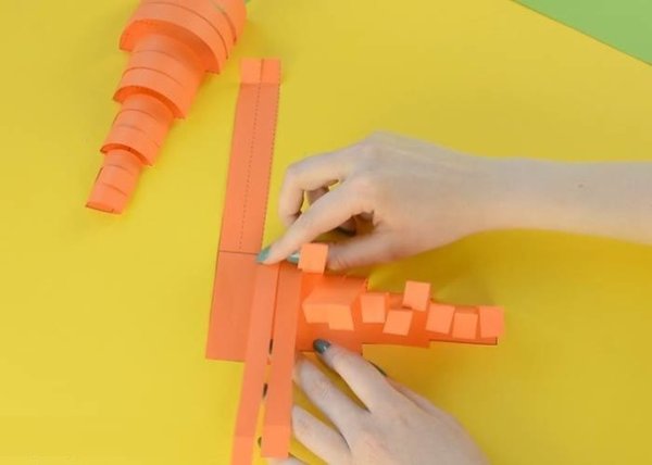 Объемная аппликация морковь