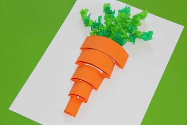Поделка морковка из бумаги