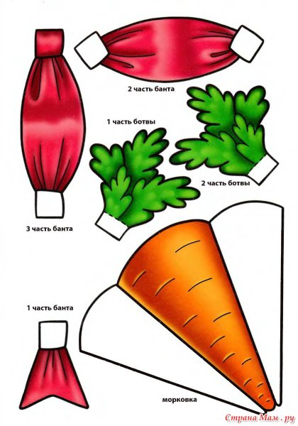 Объемная аппликация овощи