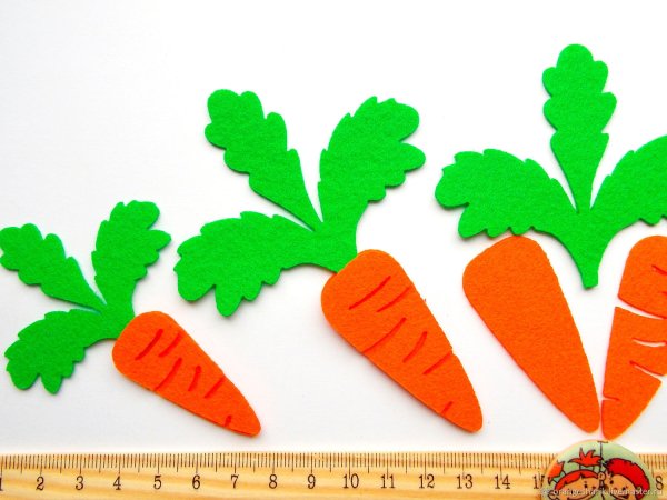 Овощи из фетра плоские