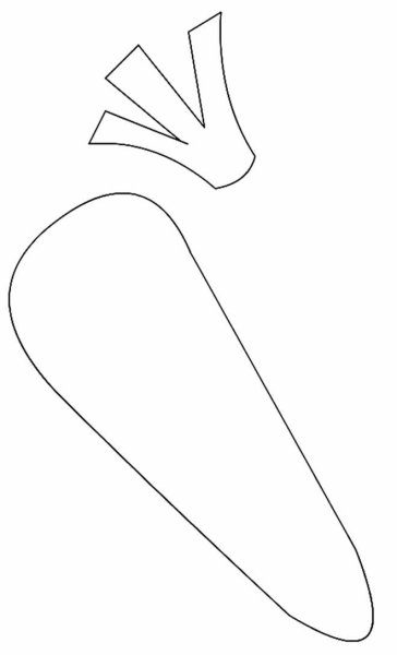 Аппликация морковь