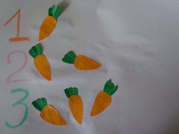Аппликация морковка