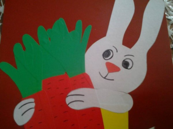 Аппликация заяц