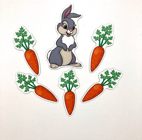 Аппликация заяц с морковкой