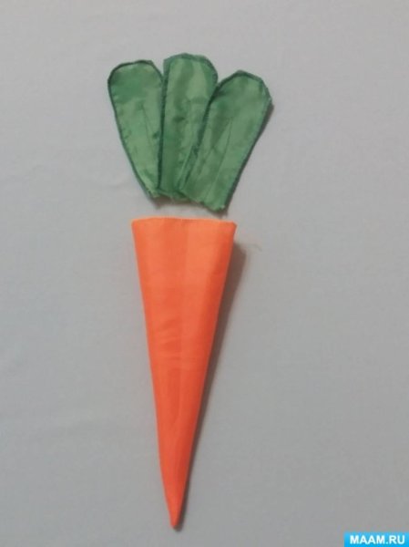 Аппликация морковка для зайчат