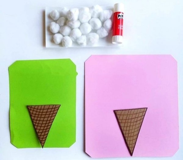 Объемная аппликация мороженое