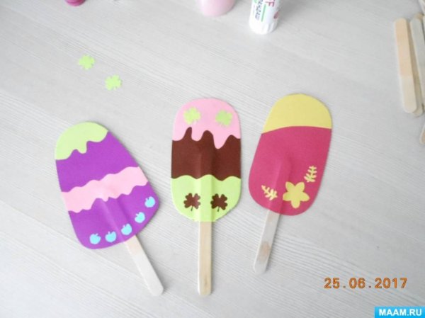 Поделка мороженое на палочке