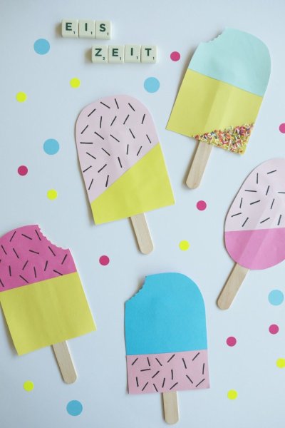 Поделка мороженое из бумаги