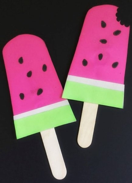 Мороженое из цветной бумаги