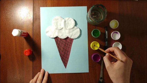 Поделки из ватных дисков