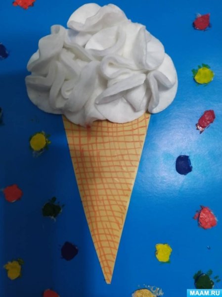 Аппликация для детей мороженое