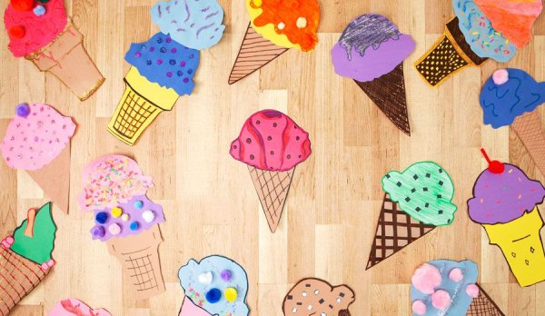 Мороженое поделка для детей из бумаги