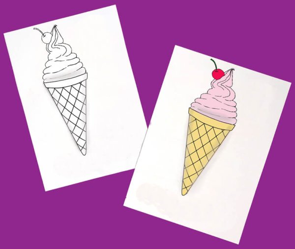 Аппликация мороженое