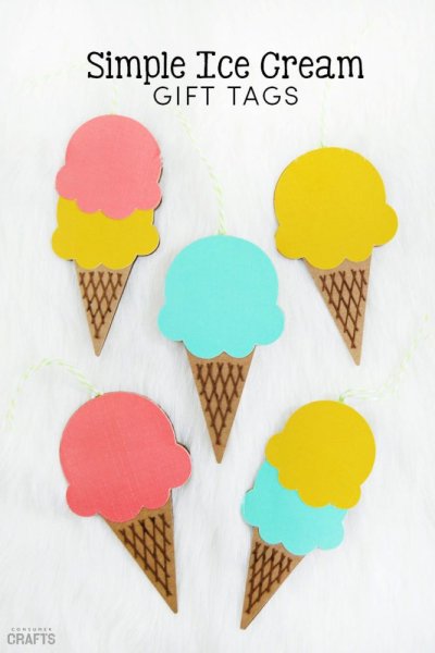 Мороженое из цветной бумаги