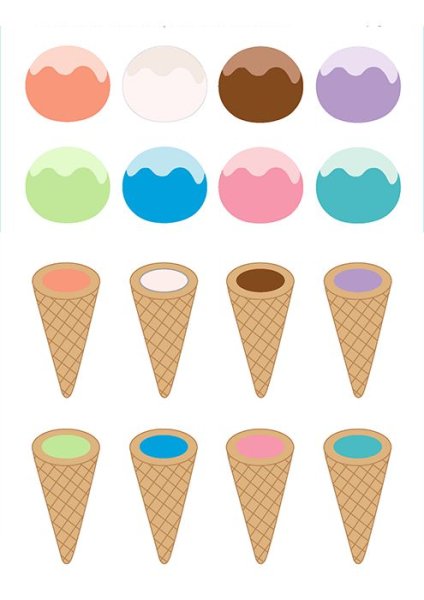 Задания мороженое для дошкольников