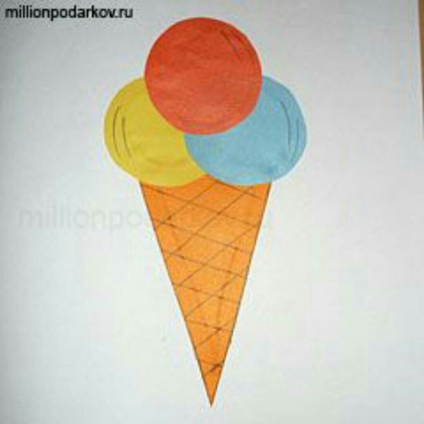 Аппликации мороженое в стаканчике