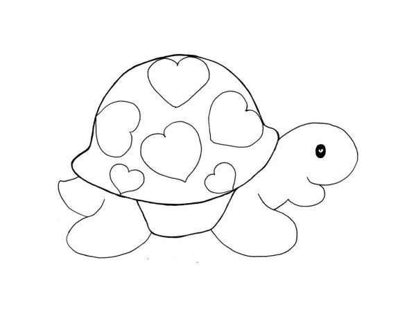 Черепаха раскраска для детей