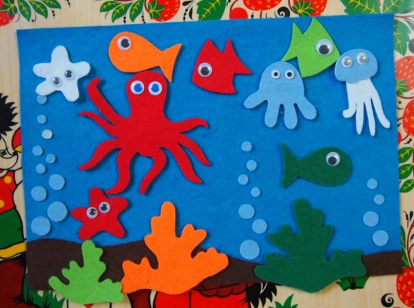 Аппликация на морскую тему